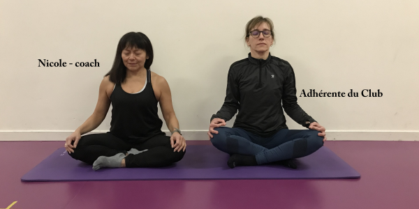 Nicole et adherente yoga